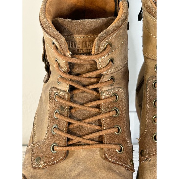 Steve Maddens Men’s Ranter Combat Boot Size 10.5 Tan Contrast - Picture 7 of 12